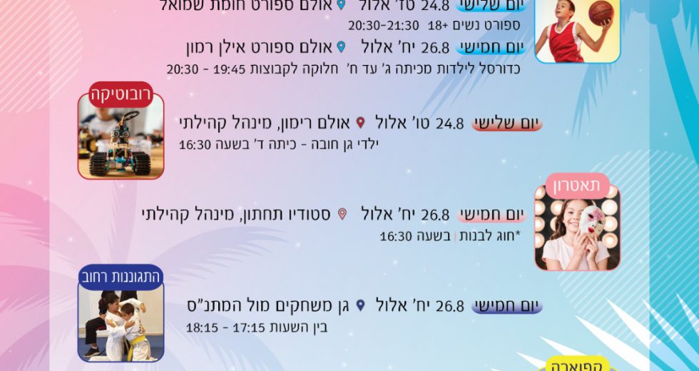 התנסות בחוגי המינהל הקהילתי